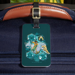 Aquaman Riding Seahorse Across Kingdoms Luggage Tag