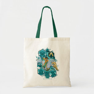Aquaman Riding Seahorse Across Kingdoms Tote Bag