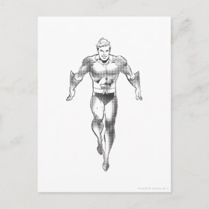 Aquaman Runs BW Postcard