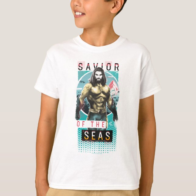 Aquaman | "Saviour Of The Seas" Modernist Graphic T-Shirt (Front)