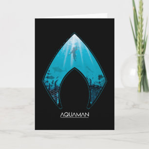 Aquaman See Through Aquaman Logo Ocean Graphic Card