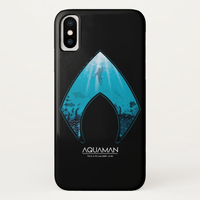 Aquaman | See Through Aquaman Logo Ocean Graphic Case-Mate iPhone Case (Back)