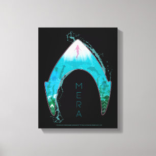 Aquaman   See Through Mera Symbol Ocean Graphic Canvas Print