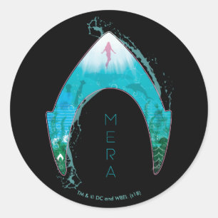 Aquaman   See Through Mera Symbol Ocean Graphic Classic Round Sticker