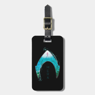 Aquaman   See Through Mera Symbol Ocean Graphic Luggage Tag
