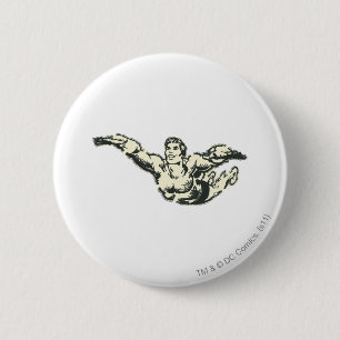 Aquaman Soars BW 2 Inch Round Button