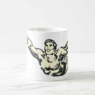 Aquaman Soars BW Coffee Mug
