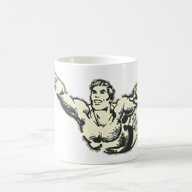 Aquaman Soars BW Coffee Mug (Center)