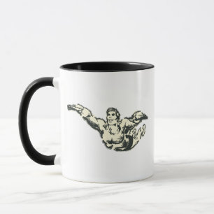 Aquaman Soars BW Mug