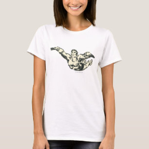 Aquaman Soars BW T-Shirt