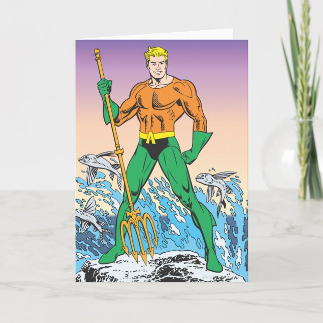 Aquaman Stands With Spear Card (Front)