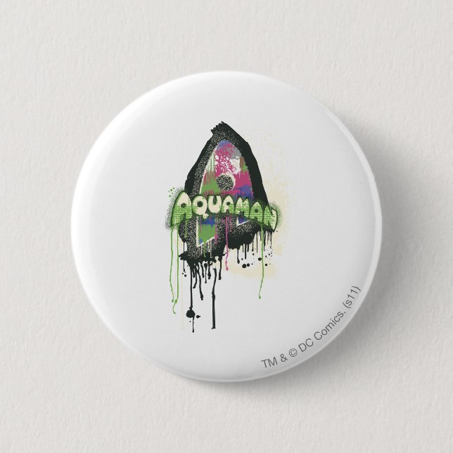 Aquaman - Twisted Innocence Letter 2 Inch Round Button (Front)