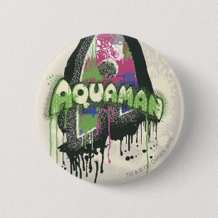 Aquaman - Twisted Innocence Letter 2 Inch Round Button