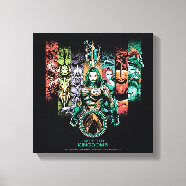 Aquaman | "Unite The Kingdoms" Atlanteans Graphic Canvas Print (Front)