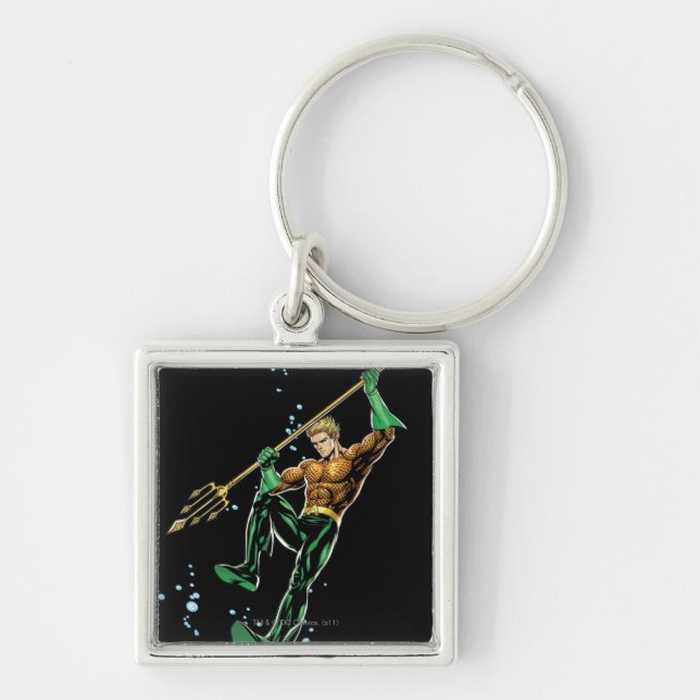 Aquaman with Spear Keychain (Front)