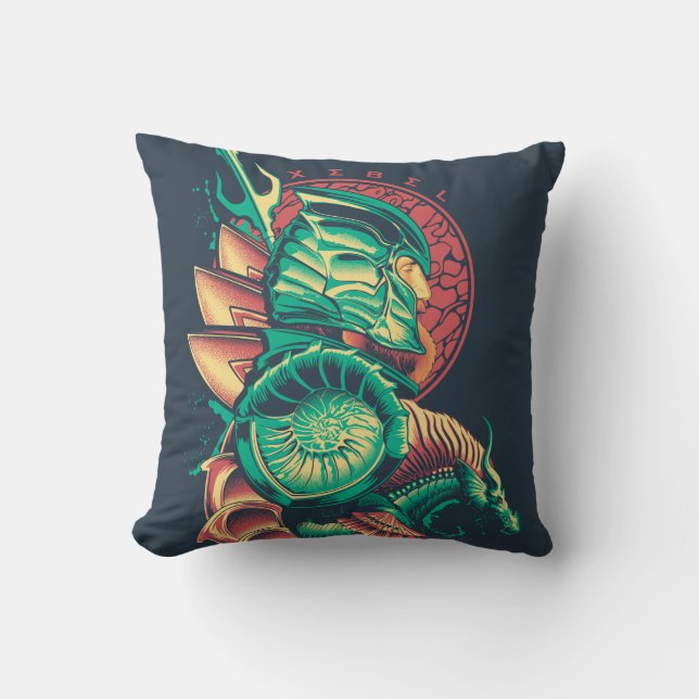Aquaman | Xebel King Nereus Graphic Throw Pillow (Front)