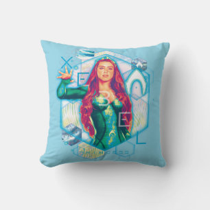 Aquaman   Xebel Princess Mera Hexagonal Graphic Throw Pillow