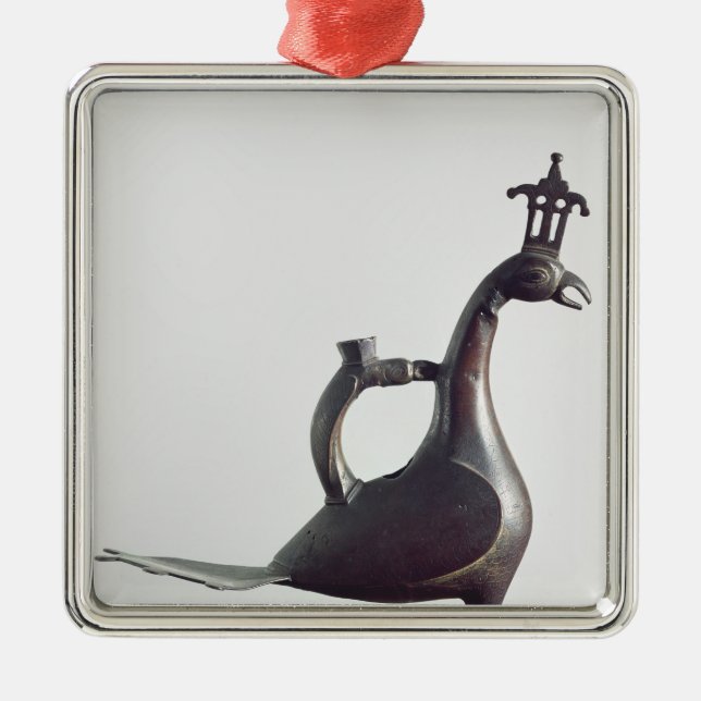 Aquamanile in the form of a peacock metal ornament (Front)