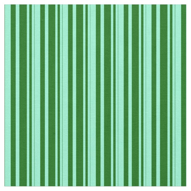 Aquamarine and Dark Green Pattern Fabric (Close Up)