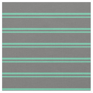 Aquamarine and Dim Grey Lines Fabric