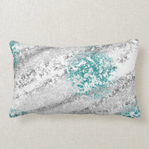 Aquamarine Beach Themed Designer Decorative Lumbar Pillow