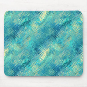 Aquamarine Blue Crystal Gel Texture Mouse Pad