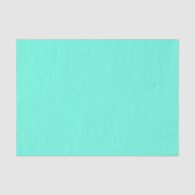 Aquamarine Blue Green Turquoise Solid Colour Tissue Paper (Front)