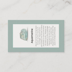 Aquamarine Crystal Meaning Jewelry Display  Business Card