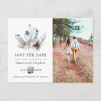 Aquamarine Crystal Wedding Save the Date