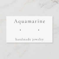 Aquamarine Gemstone Earring Jewellery Display Card