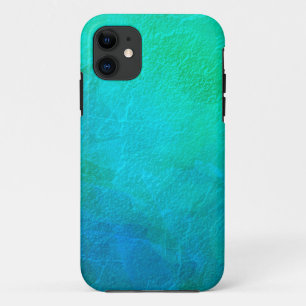 Aquamarine Green Blue Ice Abstract Art iPhone 11 Case