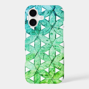 Aquamarine green Mosaic   flower of life