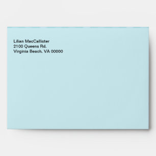 Aquamarine & Light Blue Lined Custom Envelopes