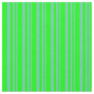 Aquamarine & Lime Colored Lined/Striped Pattern Fabric