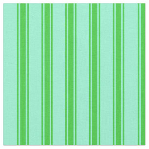Aquamarine & Lime Green Lined/Striped Pattern Fabric