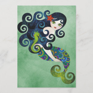 Aquamarine Mermaid Invitation