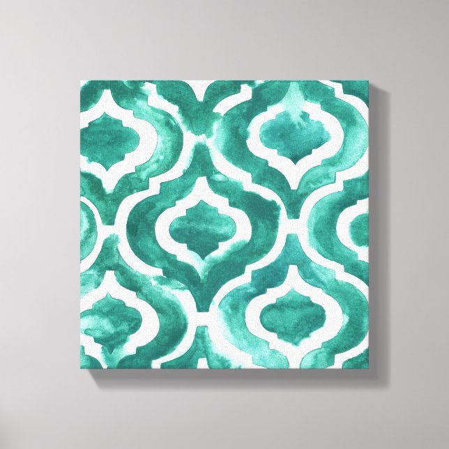 Aquamarine Motif IV Canvas Print (Front)