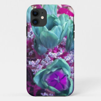 Aquamarine N Purple Tulips iPhone 5 case