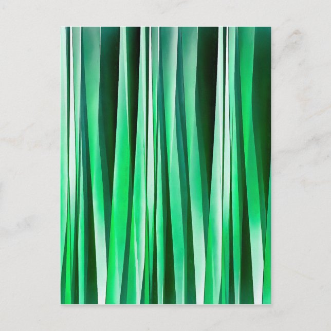 Aquamarine Ocean Stripy Pattern Postcard (Front)