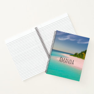 Aquamarine Ocean Tropical Beach Scenic Notebook