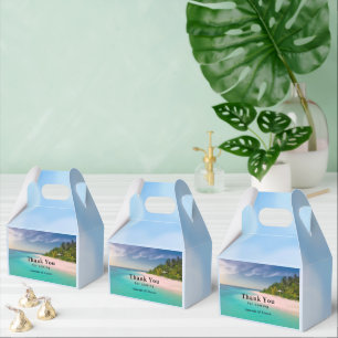 Aquamarine Ocean Tropical Beach Scenic Wedding Favor Box