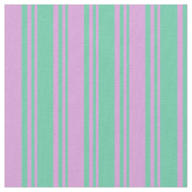 Aquamarine & Plum Coloured Pattern Fabric (Close Up)