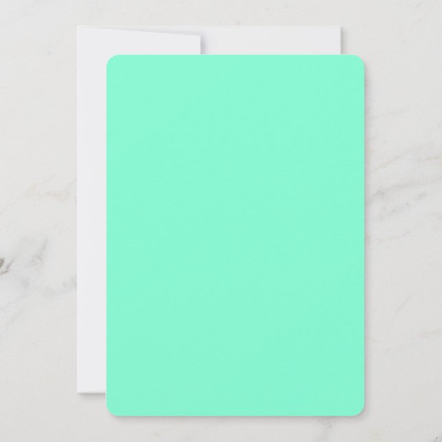 Aquamarine Rounded Invitations – Custom Designs (Back)
