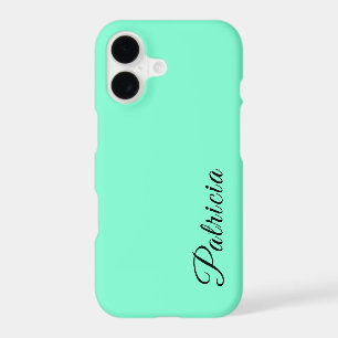Aquamarine Solid Colour Minimalist Elegant Name