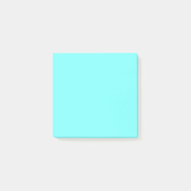 Aquamarine (solid colour)  post-it notes (Front)