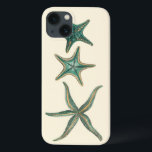 Aquamarine Triple Starfish iPhone 13 Case<br><div class="desc">This image of the different type of starfishes will be a great addition in your sea creature collection. You can image yourself at the beach hunting for starfish or playing in the sand. This image is perfect for those who love sea life and want to take it everywhere they go....</div>
