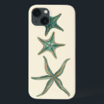 Aquamarine Triple Starfish iPhone 13 Case<br><div class="desc">This image of the different type of starfishes will be a great addition in your sea creature collection. You can image yourself at the beach hunting for starfish or playing in the sand. This image is perfect for those who love sea life and want to take it everywhere they go....</div>