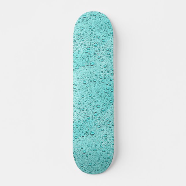 Aquamarine water droplets skateboard (Front)