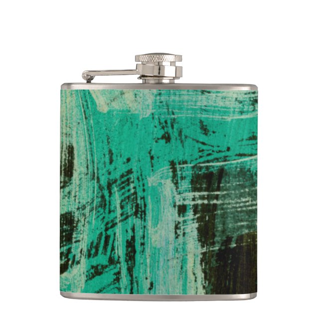 Aquamarine Windows I Hip Flask (Front)