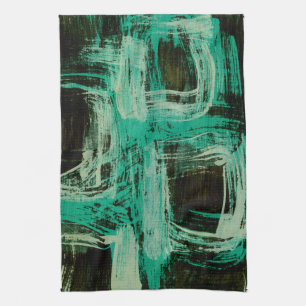 Aquamarine Windows I Kitchen Towel